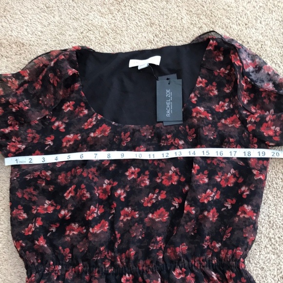 NWT! Rachel Zoe large floral multi L/S silk blouse - Picture 8 of 8